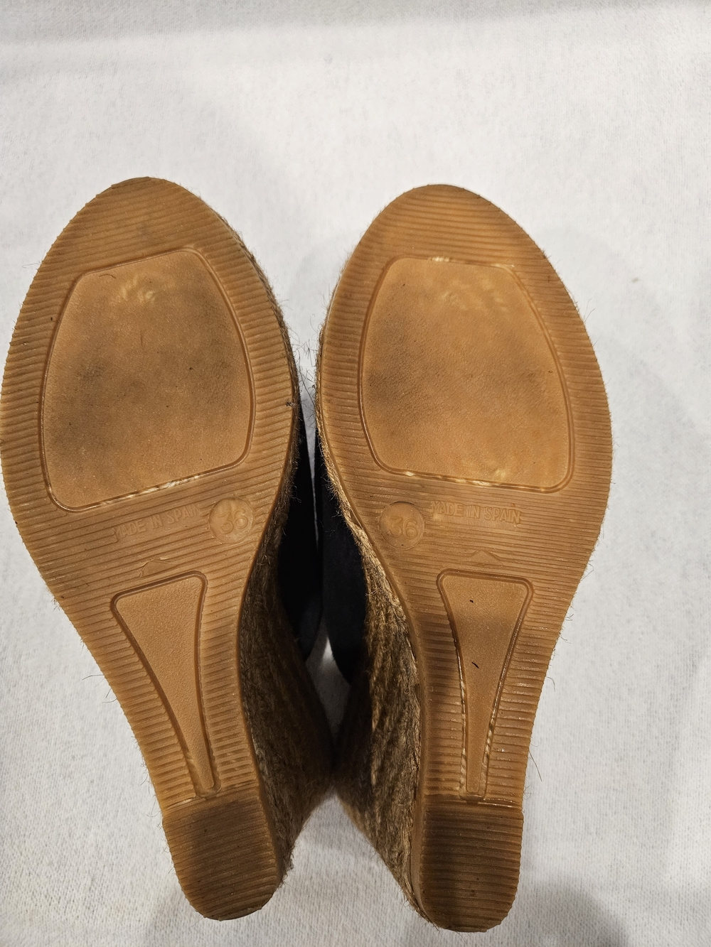 Giamo Dark Navy Suede Wedge Mules Slides Made In Spain 36/ 6 US - Picture 8 of 8